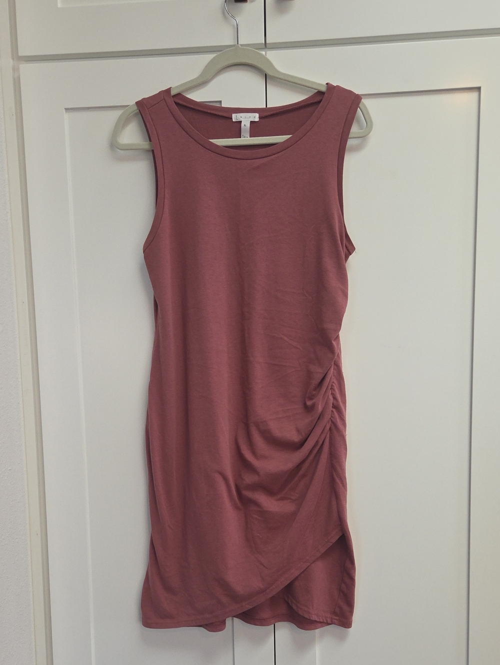 Leith Sleeveless Midi Dress in Dusty Mauve Size Large